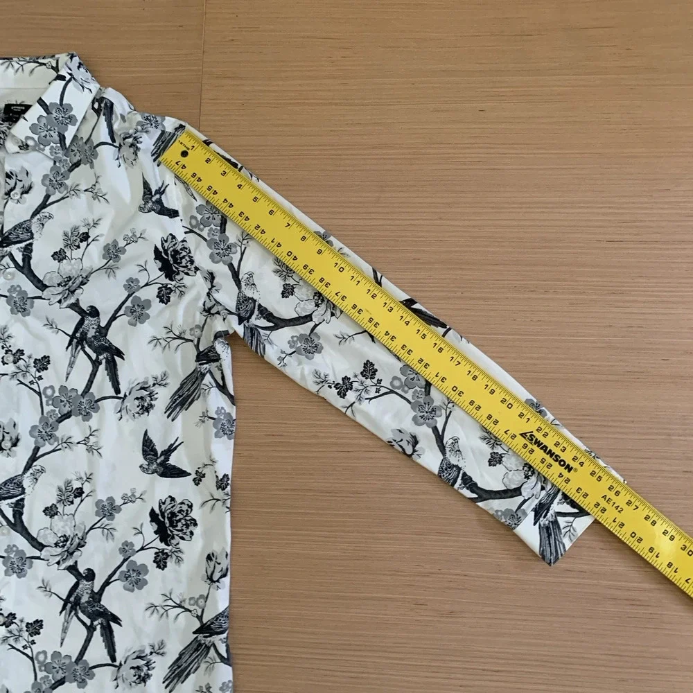 Express Men's Size XL Slim 1MX Floral Button Up Long Sleeve Shirt Brand New
